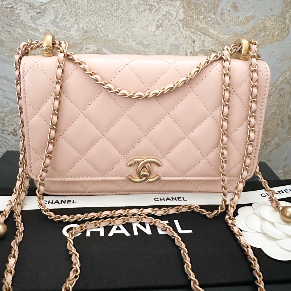 Chanel Calfskin Quilted Perfect Fit Wallet On Chain Crossbody Bag - Picture 2 of 14